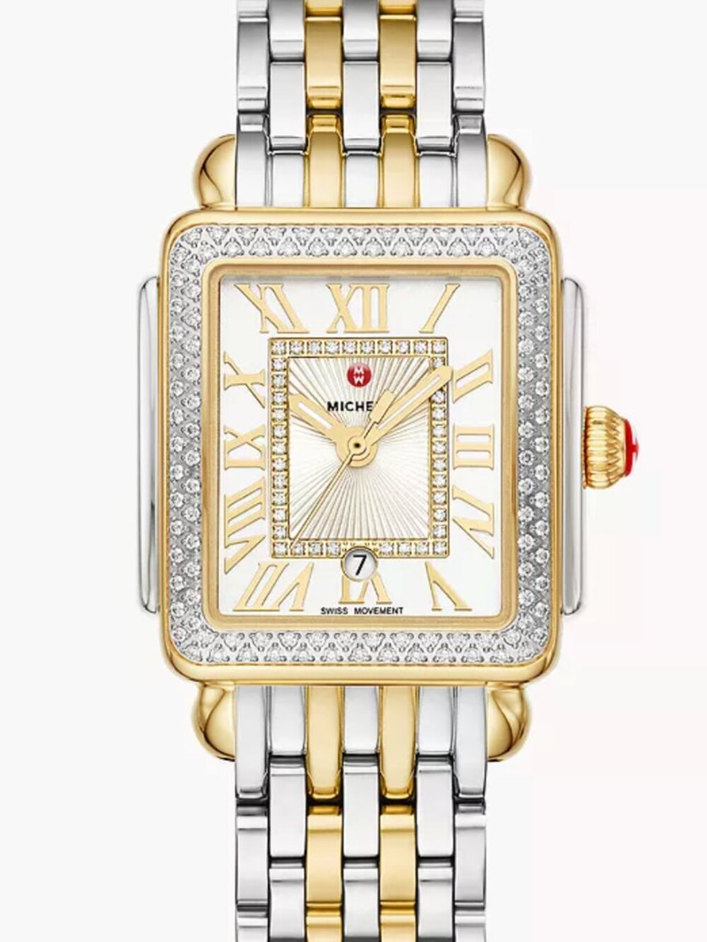 Michele Deco Madison Mid Diamond Two Tone Gold MWW06G000002 31mm ladies Watch